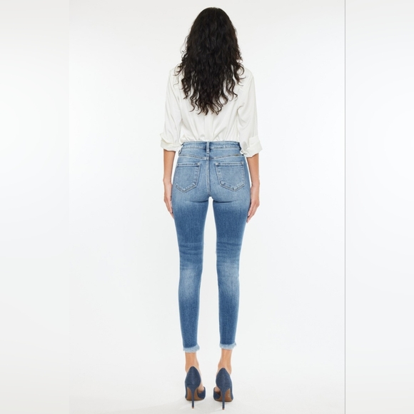 Kancan High Rise Frayed Ankle Skinny Jeans - Picture 5 of 7